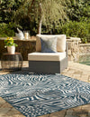 Savannah Escape Collection Area Rug -  Masai Rectangle Navy Blue and Ivory  lifestyle 7