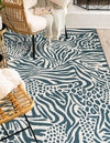 Savannah Escape Collection Area Rug -  Masai Rectangle Navy Blue and Ivory  lifestyle 8