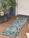 Savannah Escape Collection Area Rug -  Masai Runner Navy Blue and Ivory  lifestyle 12