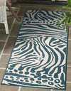 Savannah Escape Collection Area Rug -  Masai Runner Navy Blue and Ivory  lifestyle 24