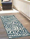 Savannah Escape Collection Area Rug -  Masai Runner Navy Blue and Ivory  lifestyle 30