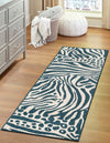 Savannah Escape Collection Area Rug -  Masai Runner Navy Blue and Ivory  lifestyle 33