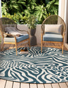 Savannah Escape Collection Area Rug -  Masai Round Navy Blue and Ivory  lifestyle 31