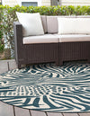 Savannah Escape Collection Area Rug -  Masai Round Navy Blue and Ivory  lifestyle 37