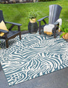 Savannah Escape Collection Area Rug -  Masai Square Navy Blue and Ivory  lifestyle 14