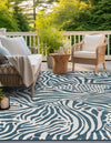 Savannah Escape Collection Area Rug -  Masai Square Navy Blue and Ivory  lifestyle 17