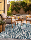 Savannah Escape Collection Area Rug -  Masai Square Navy Blue and Ivory  lifestyle 20