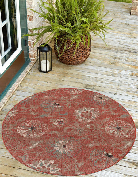 Seaside Blooms Collection Area Rug - Seychelles