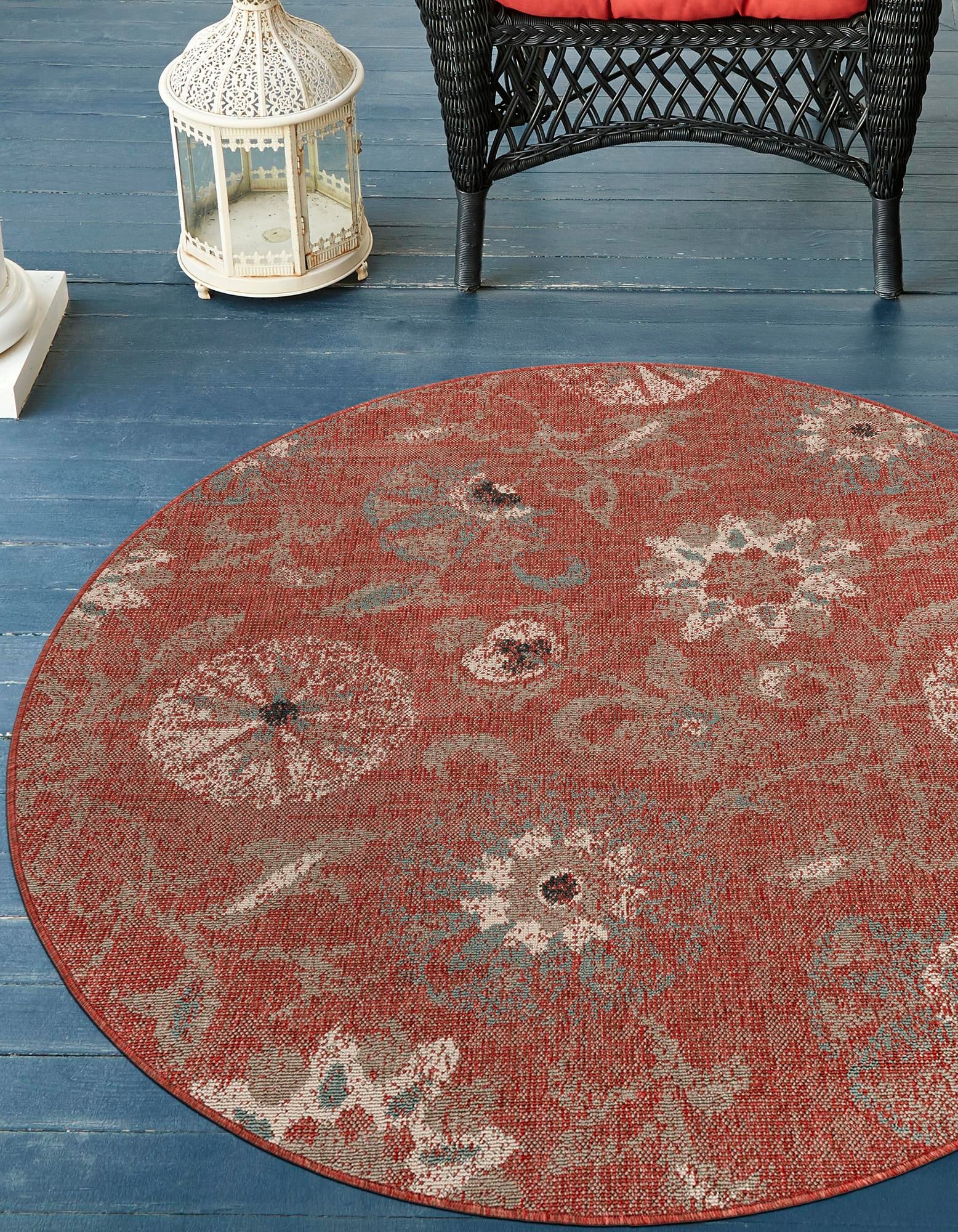 Seaside Blooms Collection Area Rug - Seychelles