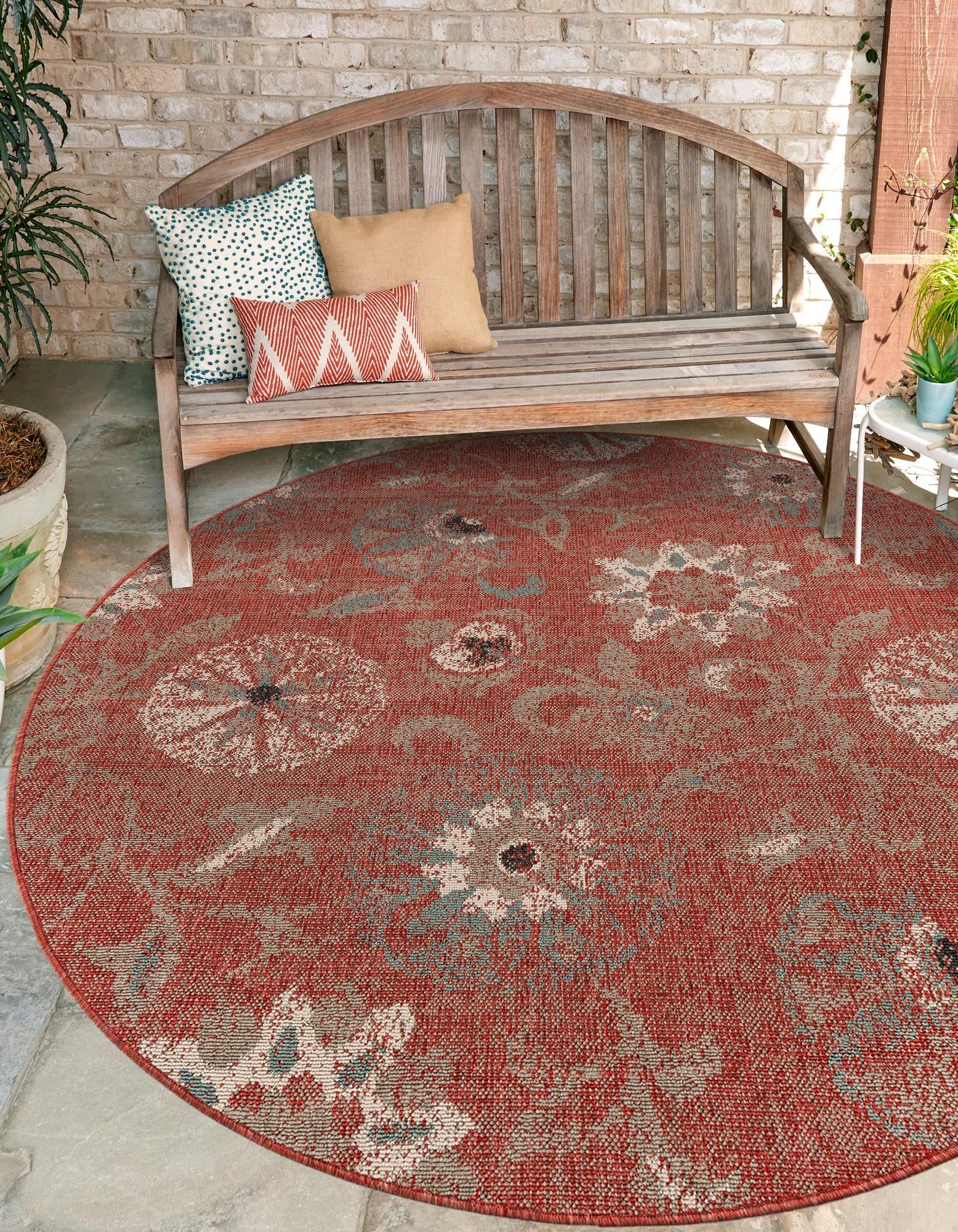 Seaside Blooms Collection Area Rug - Seychelles