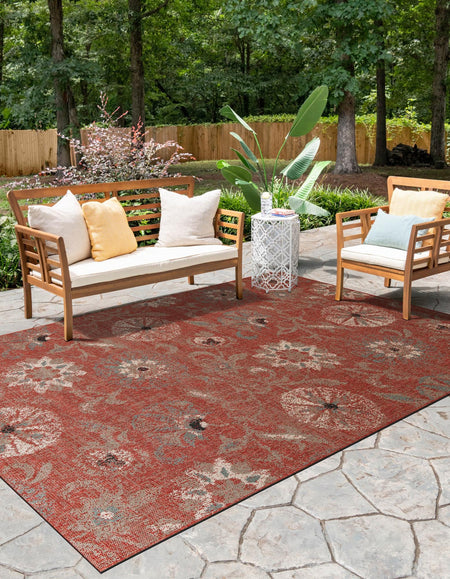 Seaside Blooms Collection Area Rug - Seychelles