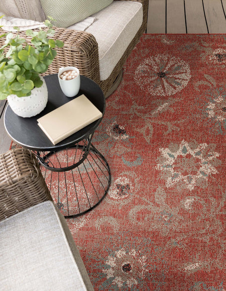 Seaside Blooms Collection Area Rug - Seychelles