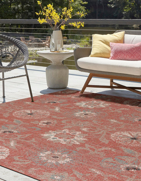 Seaside Blooms Collection Area Rug - Seychelles