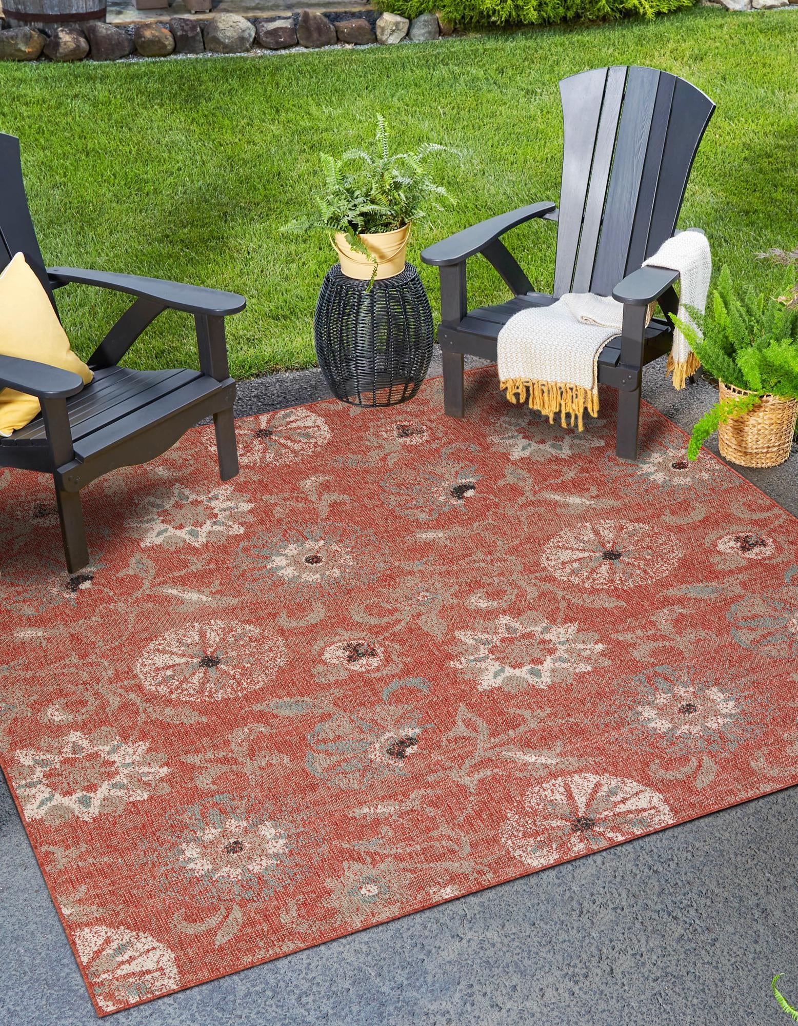 Seaside Blooms Collection Area Rug - Seychelles