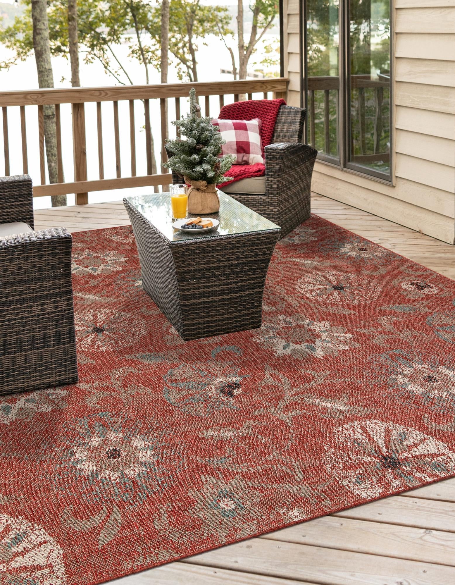 Seaside Blooms Collection Area Rug - Seychelles