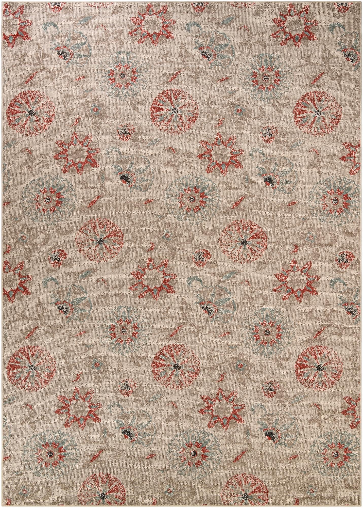 Seaside Blooms Collection Area Rug - Seychelles