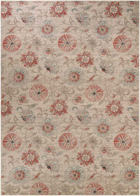 Seaside Blooms Collection Area Rug - Seychelles