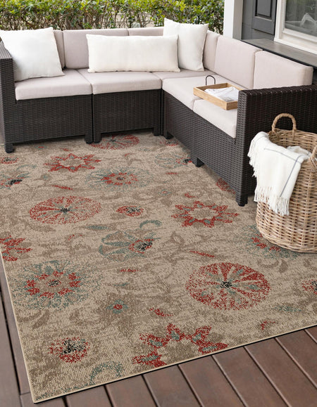 Seaside Blooms Collection Area Rug - Seychelles