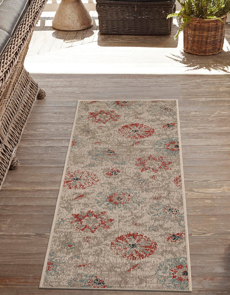 Seaside Blooms Collection Area Rug - Seychelles