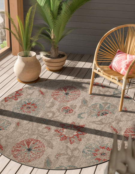 Seaside Blooms Collection Area Rug - Seychelles