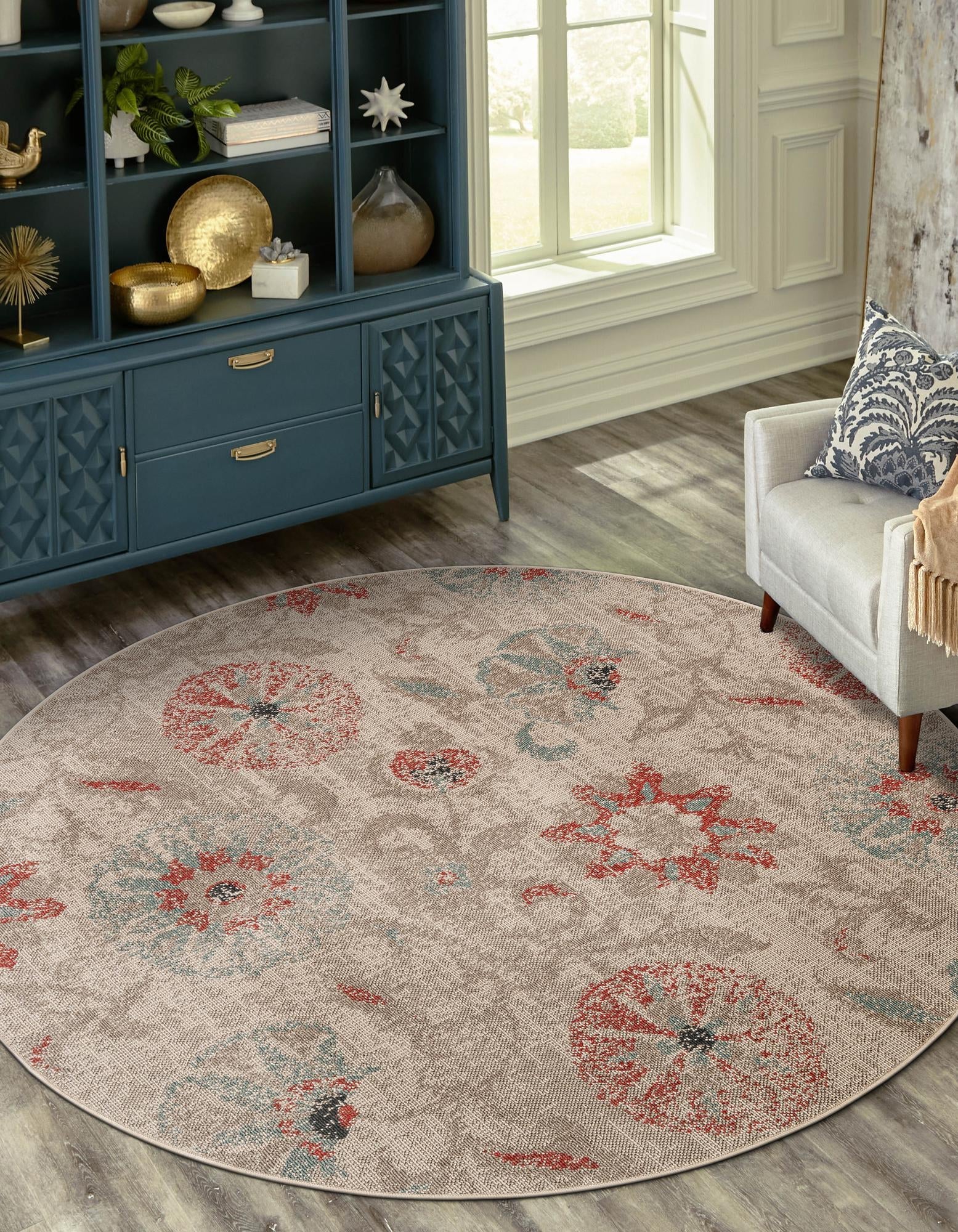 Seaside Blooms Collection Area Rug - Seychelles