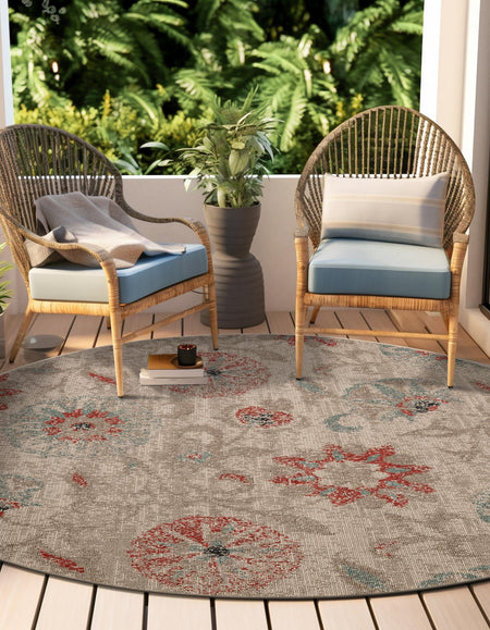 Seaside Blooms Collection Area Rug - Seychelles