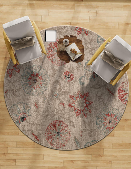 Seaside Blooms Collection Area Rug - Seychelles