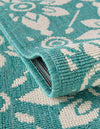 Seaside Lattice Collection Area Rug -  Whitby Runner Teal  lifestyle 207