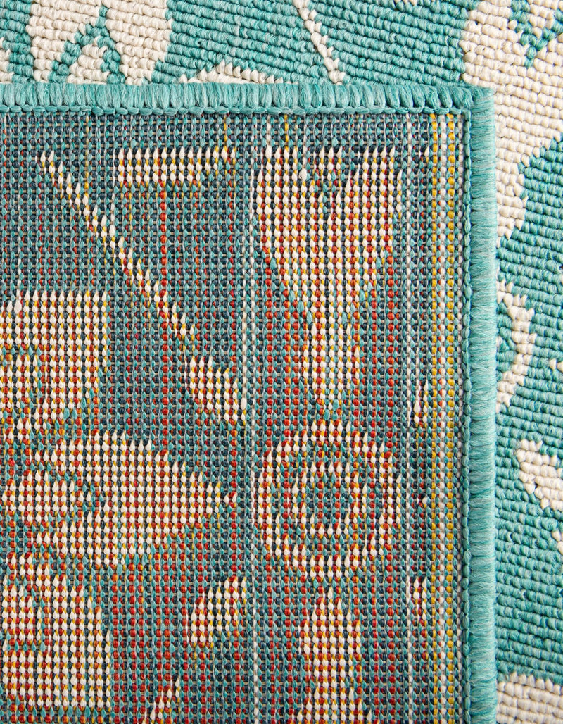 Seaside Lattice Collection Area Rug -  Whitby Runner Teal  lifestyle 227