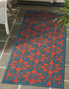 Seaside Lattice Collection Area Rug -  Whitby Runner Blue and Red  lifestyle 175