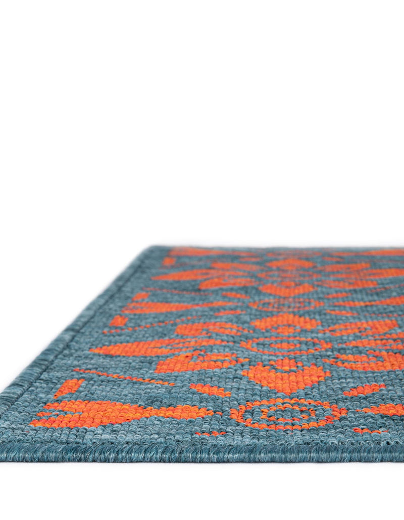 Seaside Lattice Collection Area Rug -  Whitby Runner Blue and Red  lifestyle 214