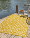 Seaside Lattice Collection Area Rug -  Whitby Rectangle Yellow  lifestyle 3