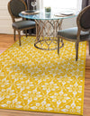 Seaside Lattice Collection Area Rug -  Whitby Rectangle Yellow  lifestyle 28