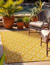 Seaside Lattice Collection Area Rug -  Whitby Rectangle Yellow  lifestyle 33