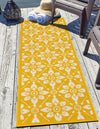 Seaside Lattice Collection Area Rug -  Whitby Runner Yellow  lifestyle 58