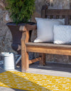 Seaside Lattice Collection Area Rug -  Whitby Runner Yellow  lifestyle 178