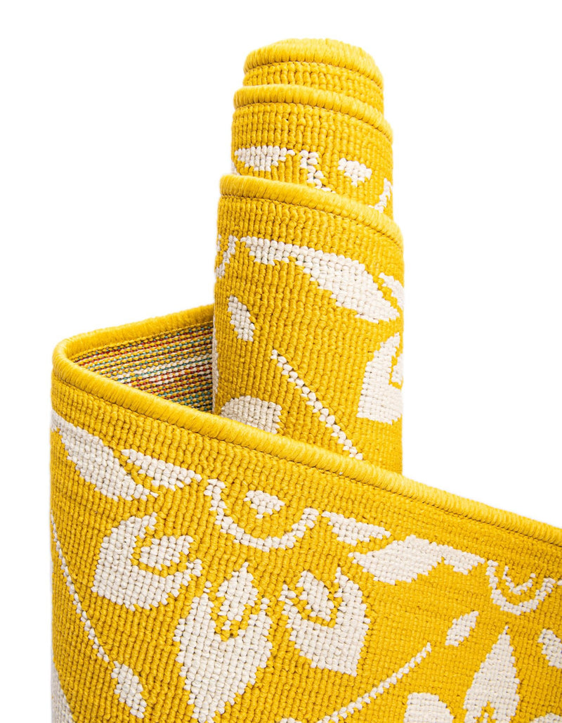 Seaside Lattice Collection Area Rug -  Whitby Runner Yellow  lifestyle 244