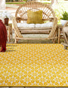 Seaside Lattice Collection Area Rug -  Whitby Square Yellow  lifestyle 60