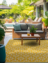 Seaside Lattice Collection Area Rug -  Whitby Square Yellow  lifestyle 75