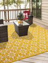 Seaside Lattice Collection Area Rug -  Whitby Square Yellow  lifestyle 90