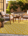 Seaside Lattice Collection Area Rug -  Whitby Square Yellow  lifestyle 120