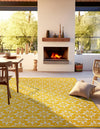 Seaside Lattice Collection Area Rug -  Whitby Square Yellow  lifestyle 150