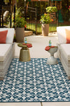 Seaside Lattice Collection Area Rug -  Whitby Rectangle Navy Blue  lifestyle 14