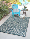 Seaside Lattice Collection Area Rug -  Whitby Rectangle Navy Blue  lifestyle 34