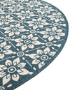 Seaside Lattice Collection Area Rug -  Whitby Round Navy Blue  lifestyle 219