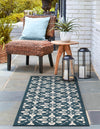 Seaside Lattice Collection Area Rug -  Whitby Runner Navy Blue  lifestyle 91