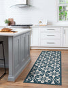 Seaside Lattice Collection Area Rug -  Whitby Runner Navy Blue  lifestyle 196