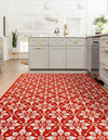 Seaside Lattice Collection Area Rug -  Whitby Rectangle Rust Red  lifestyle 30