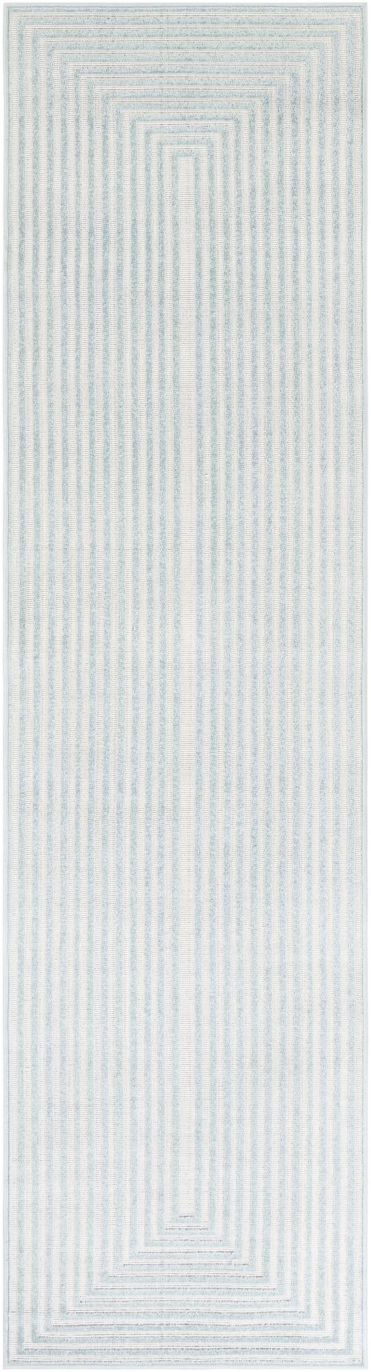 Catalina Cove Outdoor Collection Area Rug - Avalon Runner Light Blue  lifestyle 47