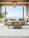 Catalina Cove Outdoor Collection Area Rug - Avalon Square Light Blue  lifestyle 112